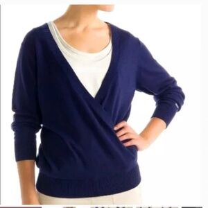 LOLË Navy wrap top with back mesh